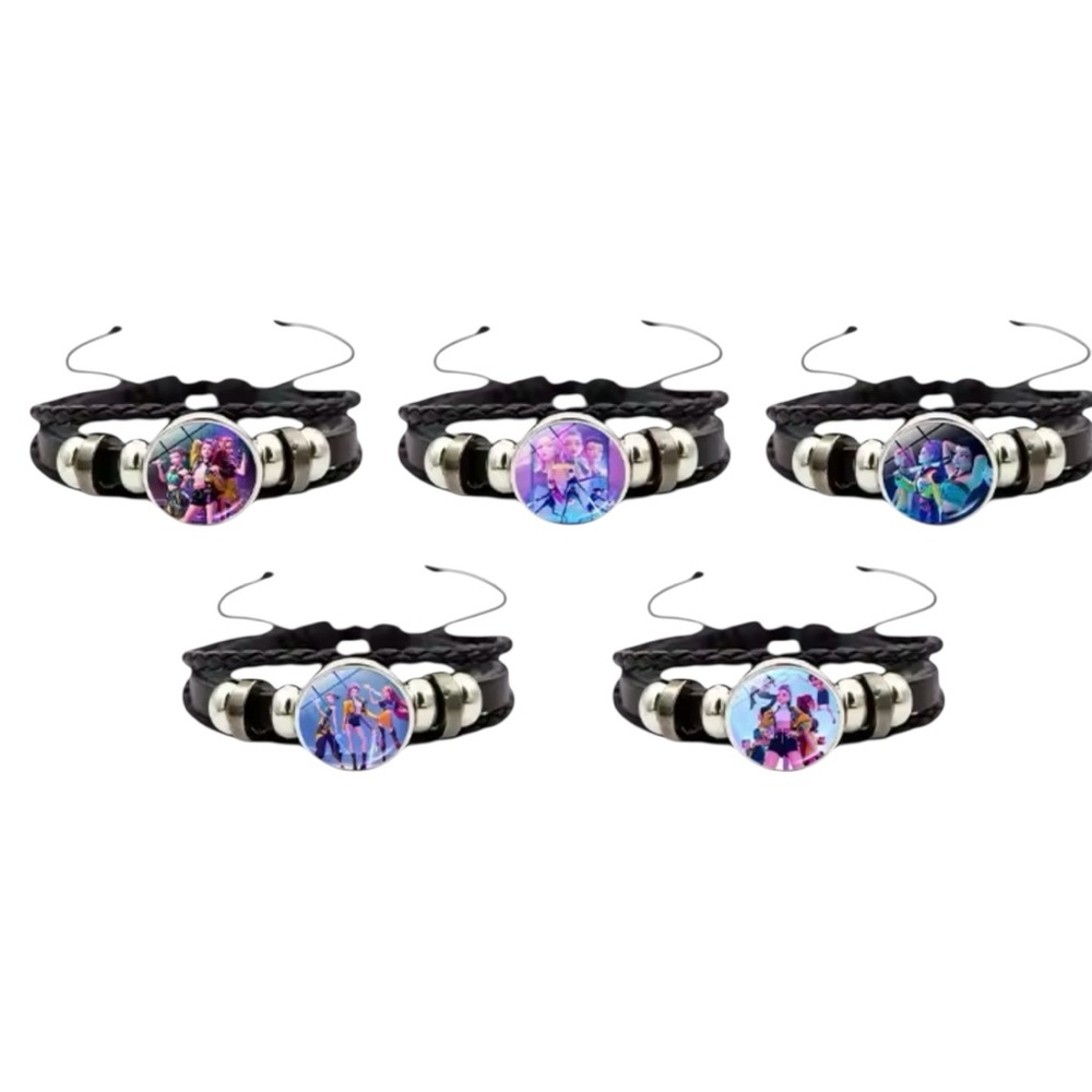 K-Pop Demon Hunter Black Cartoon Character Bracelets